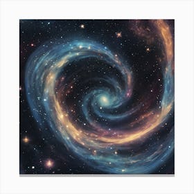 Spiral Galaxy In Space 2 Canvas Print