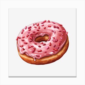 Donut With Sprinkles Canvas Print