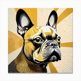 French Bulldog Abstract Portrait Canvas Print