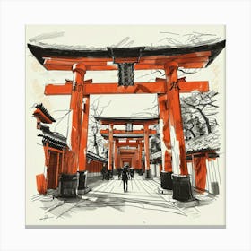 Fukui Tori Gate Canvas Print