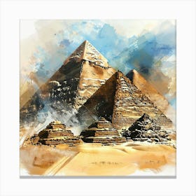 A Pyramids Of Giza Expressive Strokes Illustrati 1719990950 4 Canvas Print