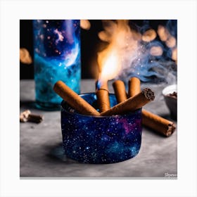 Galaxy Ashtray Canvas Print