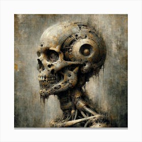 Skeleton Head Canvas Print
