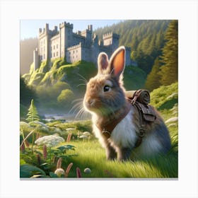 Rabbit In The Forest Canvas Print