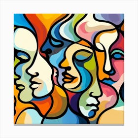 Portrait Of A Group Of People Canvas Print