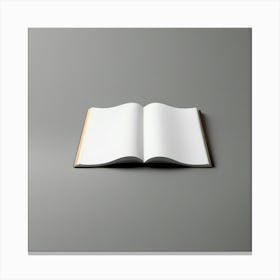 Open Book On Grey Background Canvas Print