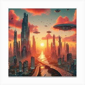 Futuristic Cityscape 5 Canvas Print