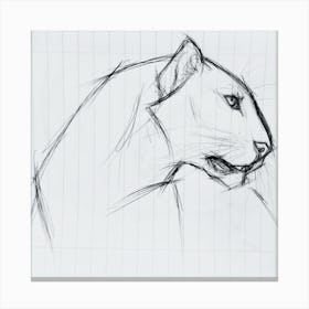 Panther Sketch Canvas Print