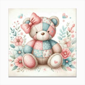 Patchwork Bear 11 Lienzo