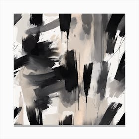 Abstract Brushstrokes 1 Canvas Print