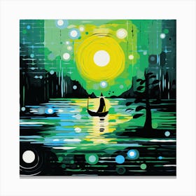 Night In The Lake Canvas Print