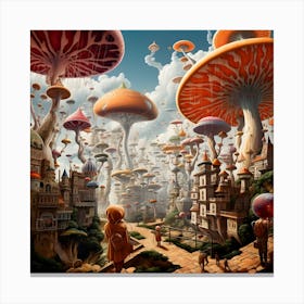 Mushroom City Canvas Print