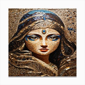 Mosaic Of A Woman Canvas Print