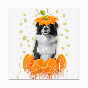 Funny Border Collie Halloween Costume Shirt For Dog Lover Canvas Print