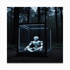 Robot In A Glass Box Canvas Print