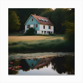 House By The Pond 15 Canvas Print