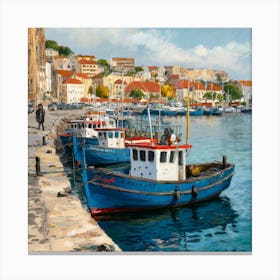 Croatian Fishing Boats Canvas Print