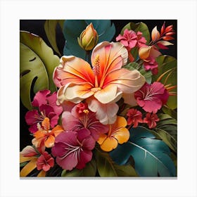 Hawaiian Flowers Canvas Print