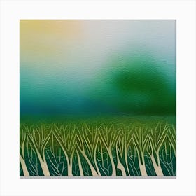 Watercolor Field Canvas Print