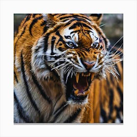 Tiger Roaring 1 Canvas Print