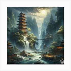 Asian Pagoda Canvas Print