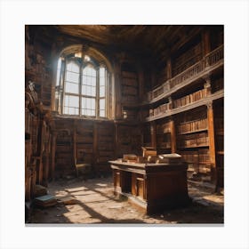 Abandoned Library 1 Canvas Print