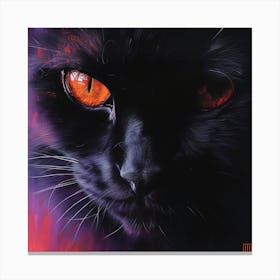 Cat With Red Eyes Canvas Print