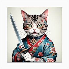 Samurai Cat 1 Canvas Print