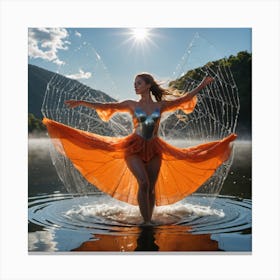 Fairy In The Water Canvas Print