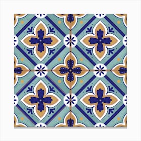 Geometric portuguese tile Canvas Print