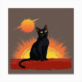 Sunset Cat Canvas Print