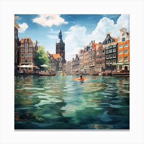 Amsterdam Canal Canvas Print