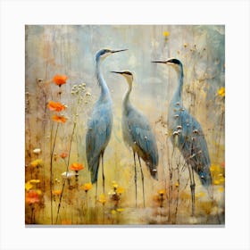 Blue Herons 1 Canvas Print