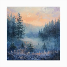 Misty Forest Canvas Print