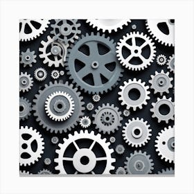 Gears Background Canvas Print