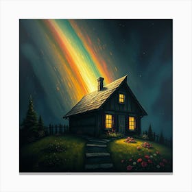 Rainbow House 3 Canvas Print