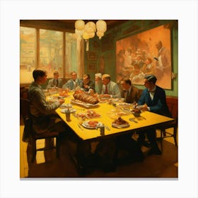 Dinner Party 2 Canvas Print