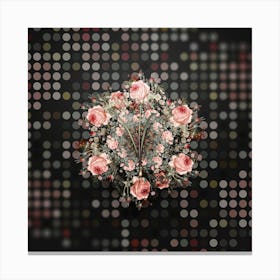 Vintage Brandlelie Flower Wreath on Dot Bokeh Pattern n.0256 Canvas Print