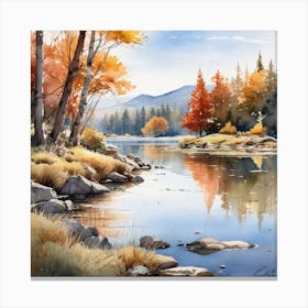 Autumn River 5 Canvas Print