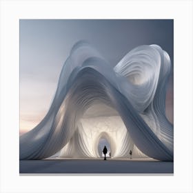 North Pole Futuristic Architecture Canvas Print