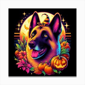 Halloween German Shepherd Canvas Print