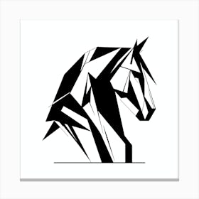 Geometric Horse Head Canvas Print