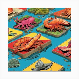 Game Of Shrimp Canvas Print