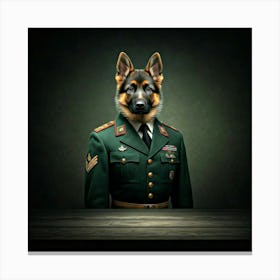 German Shepherd Dog In Uniform Stampe su tela