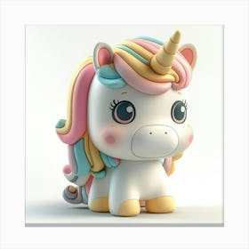 Unicorn 3d Model 29 Canvas Print