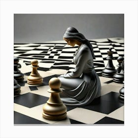 She’s chess Canvas Print