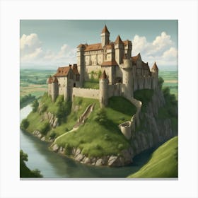 Castle On A Hill 3 Canvas Print