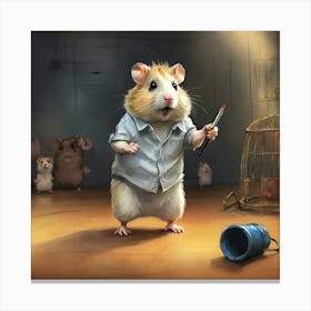 Hamster Painting 1 Canvas Print