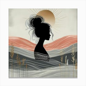 Silhouette Of A Woman 17 Canvas Print