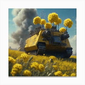 Field Of Yellow Flowers 22 Canvas Print